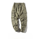 WIAOFELLAS  -  Male Trousers Multi Pocket Black Men's Cargo Pants Spring Autumn Stacked Multipockets Long Designer Luxury Loose Luxury Harajuku