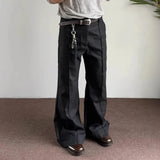 Wiaofellas  -  Summer New Men's Solid Color Straight Trousers American Retro Fashion High Street Trend Slim Casual Breathable Men's Bottoms