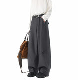 WIAOFELLAS  -  New Pants Men Fashion Casual Solid High Street Simple Hip-hop Wide Leg Trousers All-match Korean Style Loose Temperament College