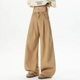 WIAOFELLAS  -  Oversized Corduroy Pants Men Fashion Black Casual Wide Leg Pants Men Streetwear Korean Loose Corduroy Suit Pants Mens Trousers