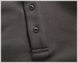 WIAOFELLAS  -  Heavy lapel short-sleeved POLO shirt men's youth fashion business daily casual bead cotton embroidery T-shirt