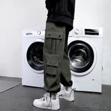 WIAOFELLAS  -  New Men Thin Casual Drawstring Tie-fitting Summer Loose Work Pants