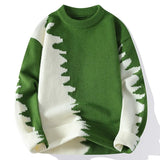 WIAOFELLAS  -  Graffiti Color blocked Fashion Knitted Sweaters Men's Knitwear Warm Pullover High Quality Mens Casual Loose Male Jumpers