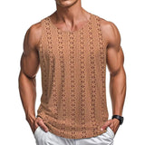 WIAOFELLAS  -  Men Tank Tops Solid Pattern Patchwork Mesh Hollow Out Solid O-Neck Sleeveless Summer Male Vests Streetwea Fashion Men Clothing