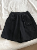 Wiaofellas  -  plus Size High Waist Korean Style Casual Pants with Pockets for Women Summer Trendy Wide Leg Pants Casual Straight Leg Trousers
