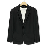 WIAOFELLAS  -  Shoulder Padded Blazer Men Slim Fit Fashion Social Mens Dress Jacket Korean Casual Suit Jacket Mens Office Formal Jackets Coat