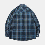 Wiaofellas  -  Autumn Label Plaid Shirt Men  Streetwear Retro Vintage Checkered Shirt Hip Hop Harajuku Shirt Oversized Casual Shirt Cotton