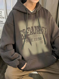 WIAOFELLAS  -  New Goth Letter Print Hooded Sweatshirts For Men Vintage Cotton Fleece Hoodies Hip Hop Fashion Y2K Streetwear Hoody Clothes