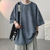 WIAOFELLAS  -  Good Quality T-Shirts Men Summer Sale Cotton Male Tshirt Linen Short Sleeves Tee Shirt Boys Basic Plain Tops Oversize B156