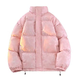 Wiaofellas  -  Men's Winter Harajuku Streetwear Fashion Jacket Parkas Bubble Jacket Oversize Warm Solid Coat Faux Suede Puffer Jacket