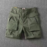 WIAOFELLAS  -  Mens Japanese Style Heavyweight Cargo Shorts Summer New Cotton Multi-Pocket Loose Shorts Streetwear Trendy Premium Pants Male
