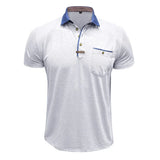 WIAOFELLAS  -  Summer New Men's Polo Shirts Casual Short-Sleeved Trip Fashion Pocket T-Shirt Man Breathable Polo Shirt Men Clothing
