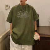 Wiaofellas  -  Summer Boyfriend New Pullover O-Neck Patchwork Printing Letter Fashion Comfortable Loose Casual Short Sleeve T-Shirts Tops