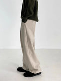 WIAOFELLAS  -  Autumn Winter Men's Cotton Wide Leg Floor Suit Pants Korean Casual Loose Straight  Thicken Full Length Trousers Male Keep Warm