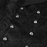 WIAOFELLAS  -  Mens Notched Lapels Medieval Suit Vest Jacquard Double Breasted Victorian Vests Gothic Steampunk Formal Waistcoat Tuxedo Vests