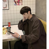 WIAOFELLAS  -  Spring Cotton Long Sleeved Shirt Men Society Mens Black Dress Shirt Korean Loose Casual White Shirt Mens Office Formal Shirts