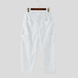 WIAOFELLAS  -  Men Wide Leg Pants Button Joggers Oversize Pockets Casual Trousers Men Streetwear 2025 Fashion Loose Long Pants S-5XL