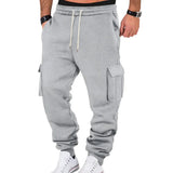 Wiaofellas  -  Men's Multi-Color Cargo Sweatpants Drawstring Waist Side Pockets Elastic Cuff Casual Jogger Pants