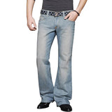 WIAOFELLAS  -  New Men's Jeans Slim Fit Versatile Jeans Flare Pants Retro Jeans Men's Straight Pants 27-38