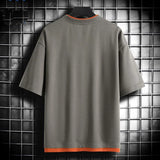 WIAOFELLAS  -  Foreign Trade New Short Sleeve Men's Solid Color T-shirt Summer Casual Versatile Fake Two Piece Top