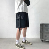 Wiaofellas  -  Working Shorts Men's Trend Korean Version Ins Hip-hop Loose Versatile Sports and Casual Wide-leg Five-point Pants