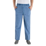 Wiaofellas  -  Loose Linen Cotton Casual Pants for Men Straight Leg High Waist Summer Comfortable Men's Loose Fit Trousers