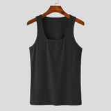 WIAOFELLAS  -  American Style Thread Tight Eelastic Quick Drying Tank Tops For Male Fitness Muscle Training Gay Tee Square Neck Sleeveless Vest