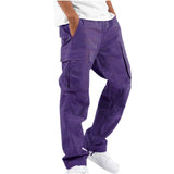 Wiaofellas  -  Summer New Men's Overalls European American Pants Drawstring Multi-pocket Casual Trousers