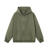 WIAOFELLAS  -  Autumn Winter Hooded Hoodies Men Zipper American Retro Sweatshirt Outwear Male Solid Casual Sports Hooded Sweatshirts Cardigans
