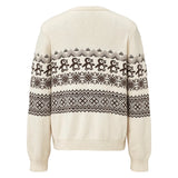 Wiaofellas  -  Men's Knitted Henry Sweaters Luxury Christmas Penguin Fair Island Long Sleeve Pullover Japanese Vintage Old Money Knitwear M-2XL