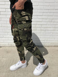 Wiaofellas  -  Men quick dry sweatpants camouflage sports pants slim elastic multi-pocket cargo pants men's fitness running training trousers