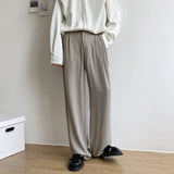 WIAOFELLAS  -  Black White Suit Pants Men Fashion Social Mens Dress Pants Korean Loose Straight Casual Pants Mens Office Formal Trousers M-2XL