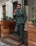 WIAOFELLAS  -  Classic 2 Pieces Men Suits Jacket+Pant Customized Formal Wedding Suits Fit Slim Double Breasted Party Suit Tailor-Made Plus Size