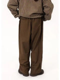 WIAOFELLAS  -  Loose Casual Pants Men's Korean Sle Trendy Drapey Thin Autumn Winter Floor-Length Wide Leg Pants Busin Casual Polyester