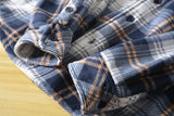 WIAOFELLAS  -  Americans Style Men's Winter Sherpa Fleece Lined Flannel Shirt Jacket Workwear Warm Button Up Plaid Shirt Jacket Male Clothing