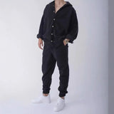 WIAOFELLAS  -  New Men's Thick and Warm Two-piece Set Fashionable Sportswear and Casual Wear Workout Set Men's Clothing Men's Sports Set