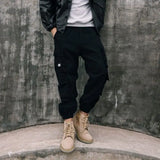 WIAOFELLAS  -  Male Trousers Multi Pocket Black Men's Cargo Pants Spring Autumn Stacked Multipockets Long Designer Luxury Loose Luxury Harajuku
