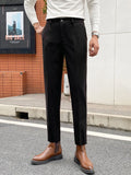 WIAOFELLAS  -  Men's Pants Autumn Cotton Casual Korean Pants Men's Trousers Straight Slim Fit Tooling Long Pants Men's Fashion B374
