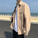 WIAOFELLAS  -  Street-fried High-end Shirt Men's Cold Style Long-sleeved Shirt Niche Design Handsome Top Spring and Summer New Jacket