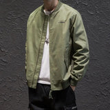 WIAOFELLAS  -  Baseball Uniform Men's Oversized Workwear Jacket Cool and Versatile Plus Size Pilot Jacket