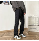 WIAOFELLAS  -  New Autumn Style Versatile Trendy Brand Loose Slimming American High Street Trousers Washed Casual Straight Wide Leg Jeans