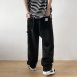 Wiaofellas  -  Men's Overalls Vintage Baggy Straight Pants Spring Summer Casual Sweatpants Fashion Oversized Trousers Male Bottoms Y2K Clothes