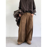 WIAOFELLAS  -  Japanese Streetwear Cargo Pants Men Autumn Drape Trousers Retro High Waist Straight Wide Leg Pants Loose Casual Men's Pants