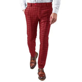 WIAOFELLAS  -  Autumn Men's Classic Plaid Suits Pants Wool Trousers Italian-style High-waist Slim Casual Fashion Straight leg Long Pant For Men