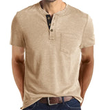 WIAOFELLAS  -  T Shirt for Men Summer Casual Solid Color Short Sleeve T Shirt for Man Polo Men High Quality Mens T-Shirts