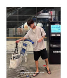 WIAOFELLAS  -  Trendy Summer Men's Fake Two-piece Buttons Design Casual T-shirts Fashion Short Sleeves O-neck Loose Tops Male