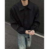 WIAOFELLAS  -  Spring Short Jacket Men Fashion Black Casual Jacket Men Streetwear Korean Loose Bomber Jacket Mens Motorcycle Jackets M-3XL