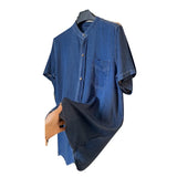 WIAOFELLAS  -  Summer Lightweight Breathable Lyocell Cotton Denim Shirts Men Women Loose Casual Short Sleeve Vintage Shirts Cityboy Blouses