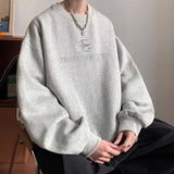 Wiaofellas  -  Autumn Hip Hop Letter Crewneck Sweatshirt Men New Y2k Streetwear Pullover Hoodies Korean Fashion Vintage sudaderas para hombre
