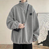 Wiaofellas  -  Streetwear Mens Hoodies Sweatshirts Ribbons Casual Hooded Sweatshirt Men Spring Pullover Hoodies